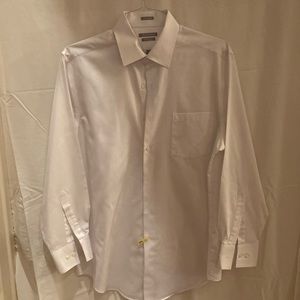 Men’s White Dress Shirt, 16 / 32-33